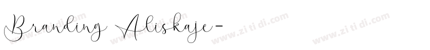 Branding Aliskaje字体转换